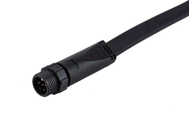 M12插針端防水連接器2~8芯(扁平線)