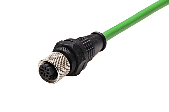 M12防水連接器2~8芯(前面板式可螺帽鎖緊)