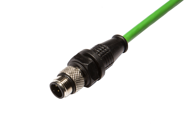 M12插孔端連接器2~8芯(前面板式可螺帽鎖緊)